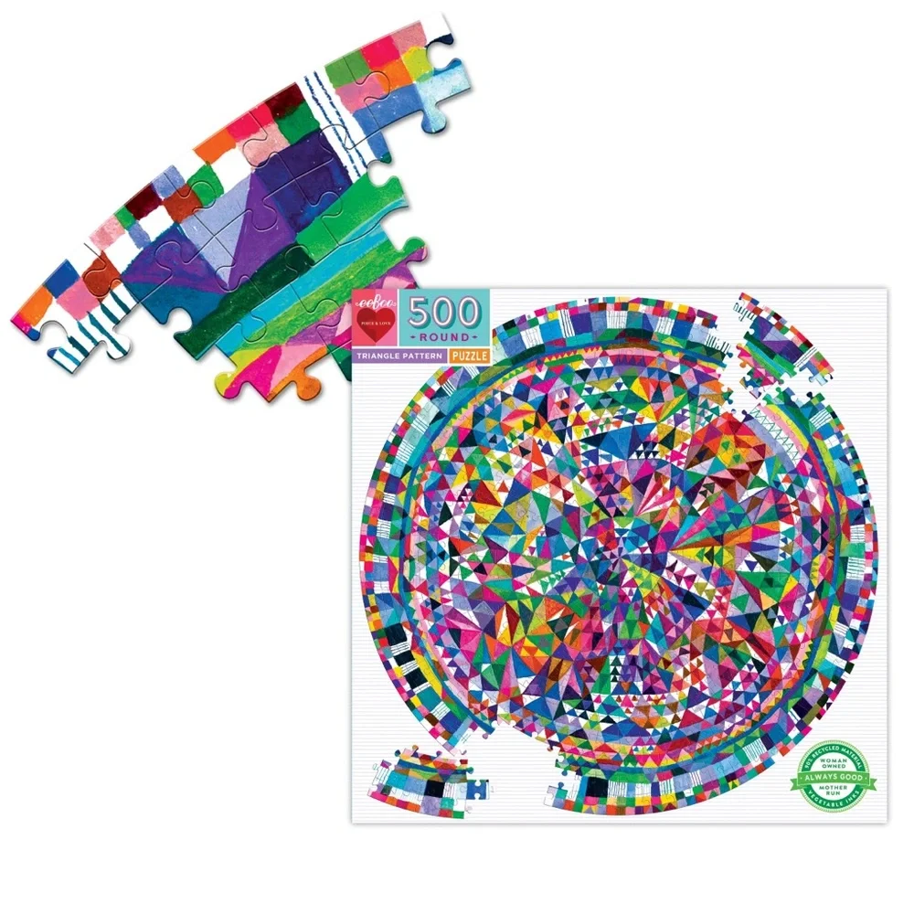 Eeboo Triangle patten 500 piece puzzle - Picture 5 of 5